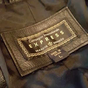Express Jackets & Coats - Express Large Leather Thinsulate Lined Belt Jacket Express Jackets & Coats - Express Large Leather Thinsulate Lined Belt Jacket